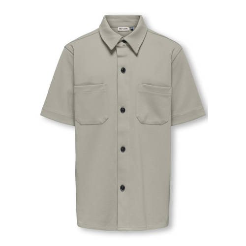 ONLY & SONS JUNIOR overhemd kaki Groen Jongens Polyester Klassieke kraag - maat 170 afbeelding
