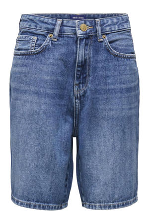 short medium blue denim