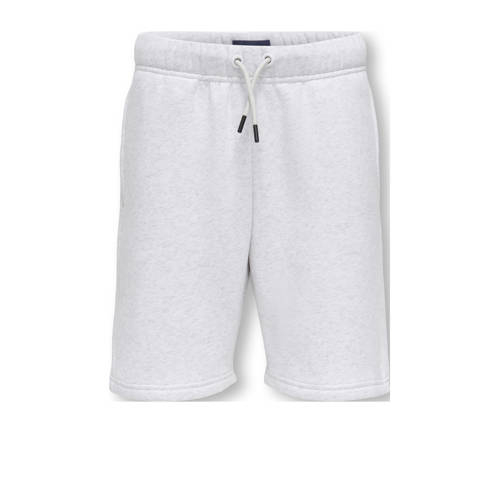 ONLY & SONS JUNIOR regular sweatshort lichtgrijs Korte broek Effen - maat 164 afbeelding