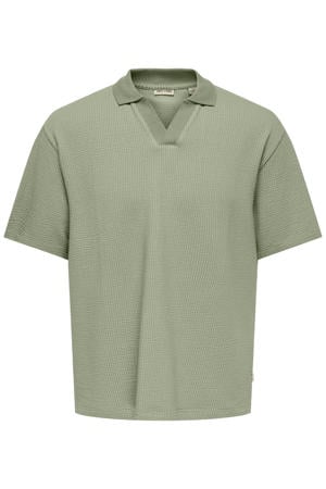 polo met textuur groen