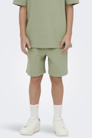 regular casual short groen met textuur