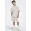 ONLY & SONS JUNIOR regular casual short ecru met textuur