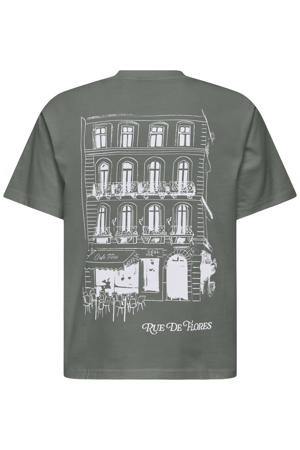 T-shirt met backprint groen