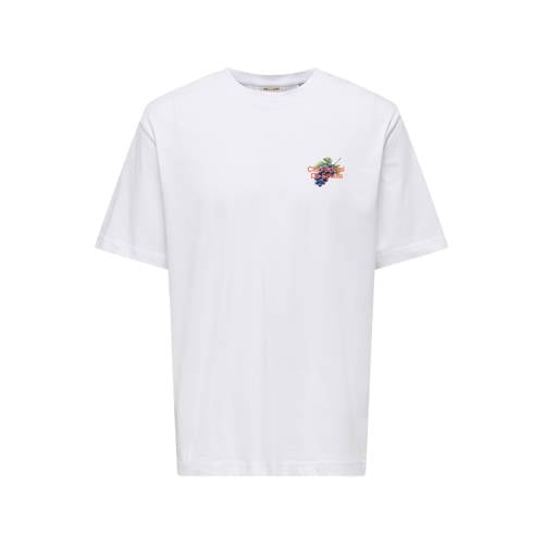 ONLY & SONS JUNIOR T-shirt Wit Jongens Katoen Ronde hals Backprint - maat 134/140 afbeelding