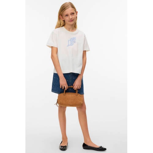 VERO MODA GIRL spijkerrok medium blue denim Blauw All over print - maat 128 afbeelding