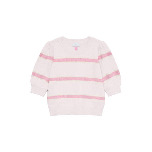 VERO MODA GIRL trui fijn gebreid lichtroze Meisjes Polyester Ronde hals - maat 116 afbeelding