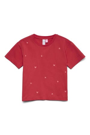 T-shirt met hartjes rood