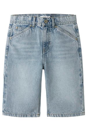 denim loose short light blue bleached