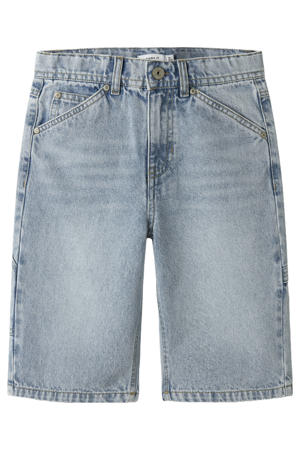 denim loose short light blue bleached