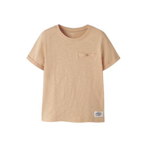 NAME IT KIDS T-shirt lichtoranje Jongens Katoen Ronde hals Effen - maat 98 afbeelding