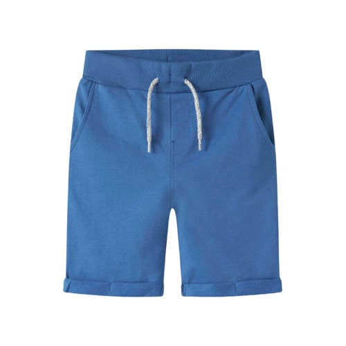 NAME IT KIDS regular sweatshort blauw Jongens Katoen Effen - maat 86 afbeelding