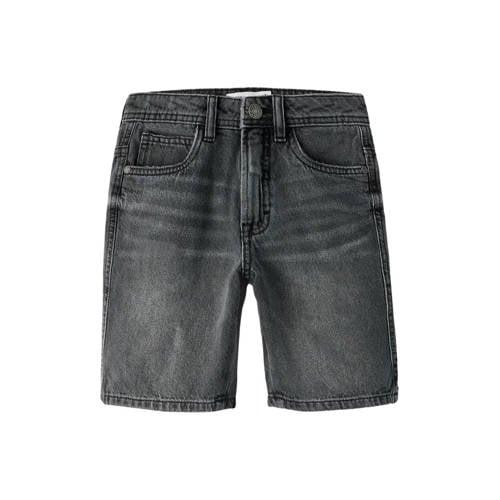 NAME IT KIDS denim regular short black denim Korte broek Zwart Jongens Katoen - maat 158 afbeelding