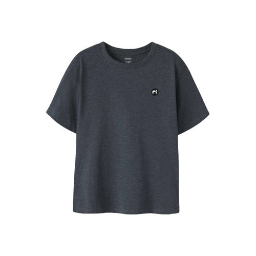 NAME IT KIDS T-shirt donkerblauw Jongens Katoen Ronde hals Effen - maat 134/140 afbeelding