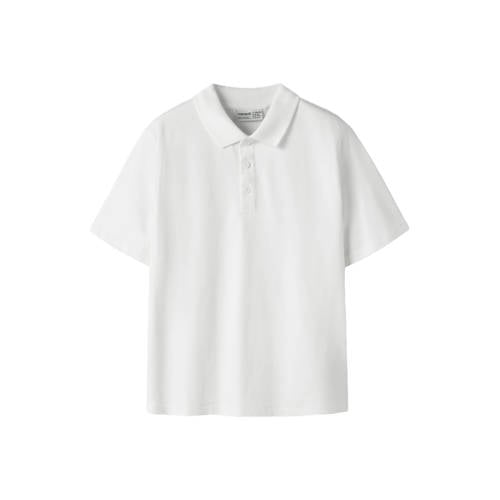 NAME IT KIDS polo wit Jongens Katoen Polokraag Effen - maat 104 afbeelding
