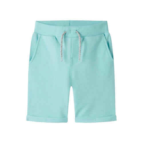 NAME IT KIDS regular sweatshort Blauw Jongens Katoen Effen - maat 92 afbeelding