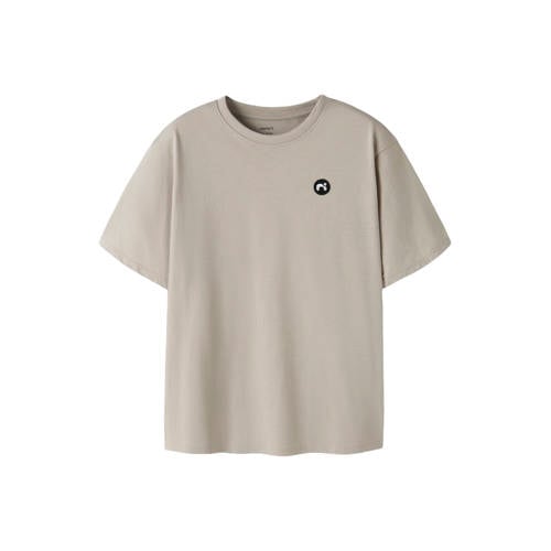 NAME IT KIDS T-shirt zand Beige Jongens Katoen Ronde hals Effen - maat 134/140 afbeelding