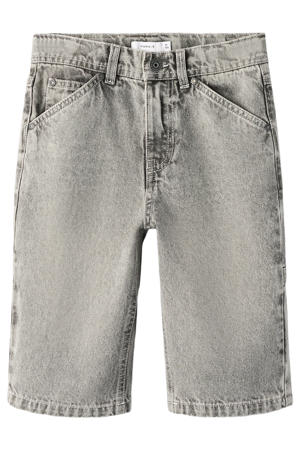 denim loose short grey denim