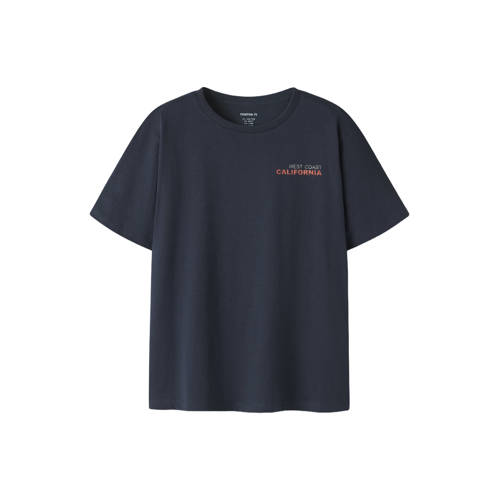 NAME IT KIDS T-shirt met backprint donkerblauw Jongens Katoen Ronde hals - maat 134/140 afbeelding