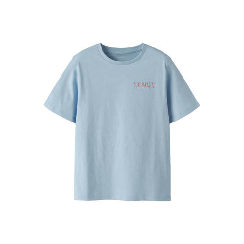 NAME IT KIDS T-shirt met backprint lichtblauw Jongens Katoen Ronde hals - maat 116 afbeelding