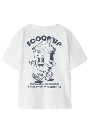 T-shirt met backprint wit