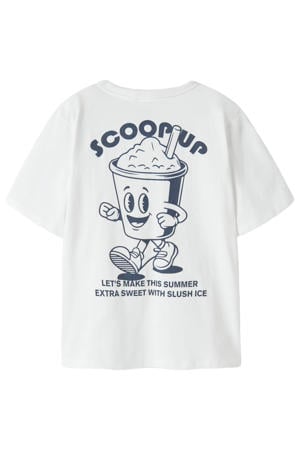 T-shirt met backprint wit