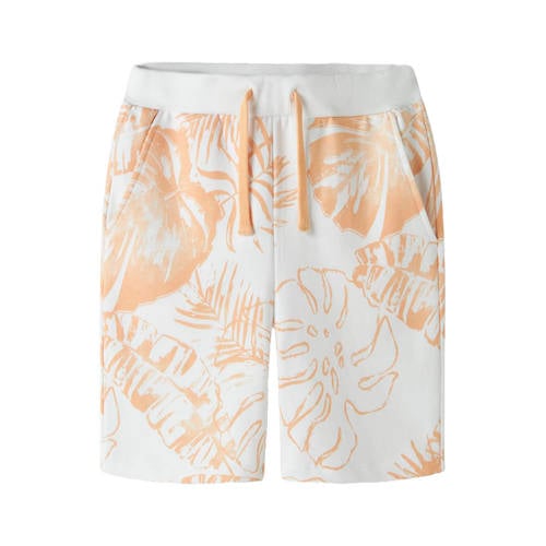 NAME IT KIDS regular sweatshort wit Korte broek Blad - maat 140 afbeelding