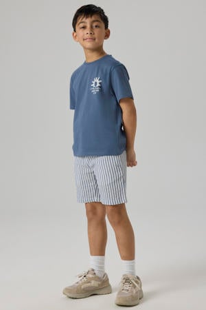 T-shirt met backprint blauw