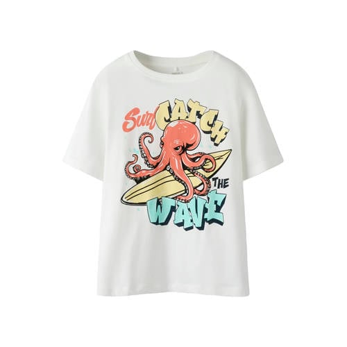 NAME IT KIDS T-shirt wit Jongens Katoen Ronde hals Printopdruk - maat 158/164 afbeelding