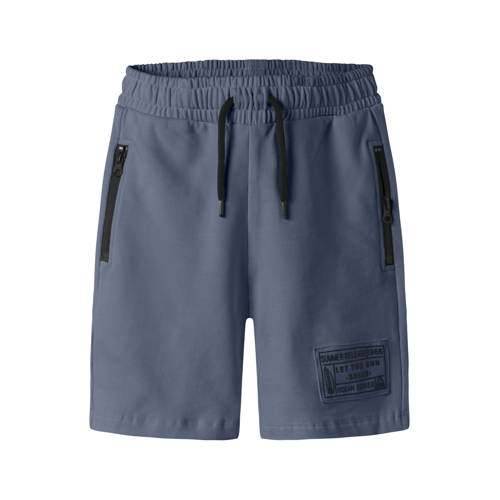 NAME IT KIDS regular sweatshort indigo blauw Korte broek Jongens Katoen - maat 134 afbeelding