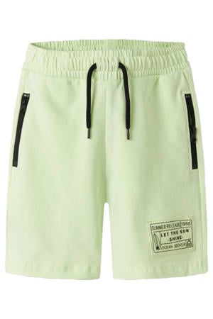 regular sweatshort limegroen