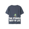 NAME IT KIDS T-shirt met backprint blauw