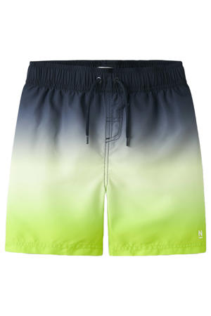 zwemshort limegroen/donkerblauw