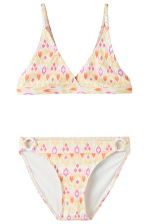 triangel bikini oranje/roze/wit