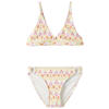 NAME IT KIDS triangel bikini oranje/roze/wit
