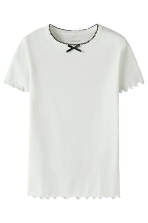 T-shirt met textuur wit