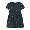 NAME IT MINI midi jurk met hartjes donkerblauw