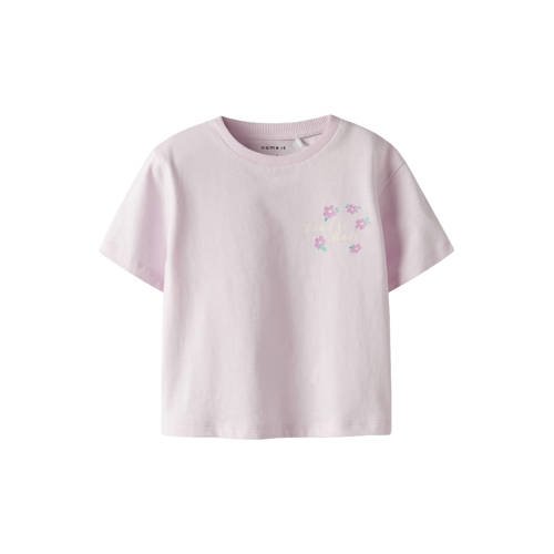 NAME IT MINI T-shirt met backprint lichtroze Meisjes Katoen Ronde hals - maat 98 afbeelding