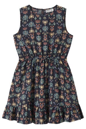 midi jurk donkerblauw