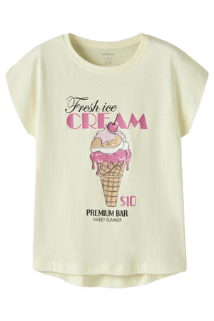 T-shirt lichtgeel