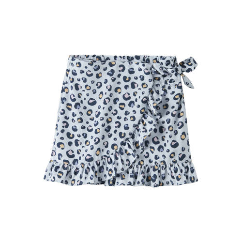NAME IT KIDS wikkelrok blauw Meisjes Polyester Dierenprint - maat 164 afbeelding