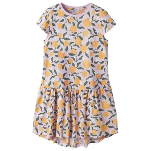 NAME IT KIDS korte jurk lichtroze Meisjes Katoen Ronde hals All over print - maat 152 afbeelding