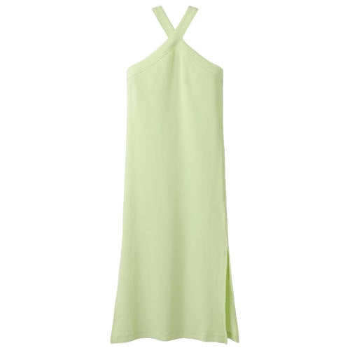 NAME IT KIDS Jurk Groen Meisjes Stretchkatoen Off shoulder Effen - maat 164 afbeelding