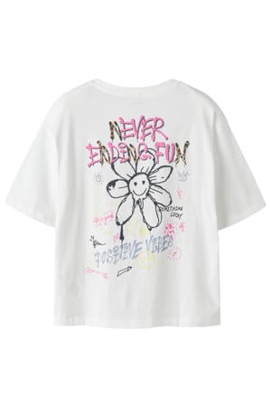 T-shirt met backprint wit