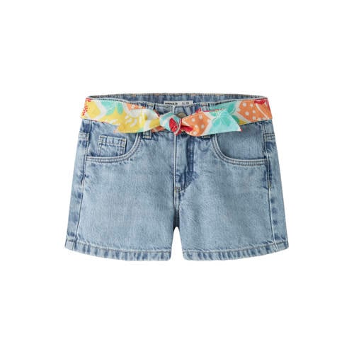 NAME IT KIDS regular waist short light blue denim Korte broek Blauw Effen - maat 128 afbeelding