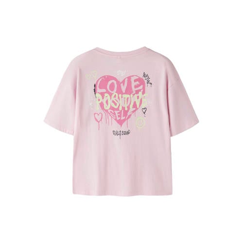 NAME IT KIDS T-shirt met backprint lichtroze Meisjes Katoen Ronde hals - maat 158/164 afbeelding