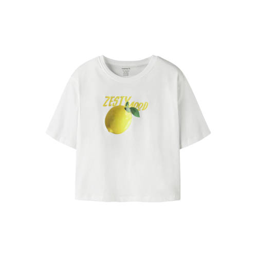 NAME IT KIDS T-shirt wit Meisjes Katoen Ronde hals Printopdruk - maat 158/164 afbeelding