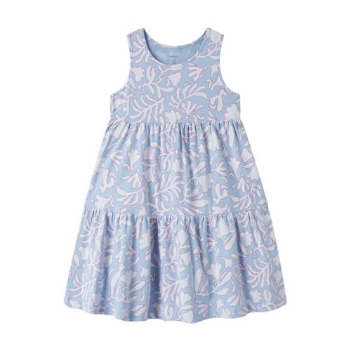 NAME IT KIDS A-lijn jurk lichtblauw Meisjes Katoen Ronde hals All over print - maat 134 afbeelding