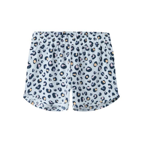 NAME IT KIDS regular gebloemde casual short lichtblauw Korte broek Meisjes Polyester - maat 164 afbeelding