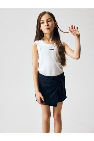 skort gebreid donkerblauw