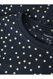 thumbnail: NAME IT KIDS korte jurk met stippen donkerblauw